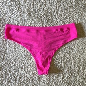 NWOT Seamless Fit Stretch Thong In Electric Pink